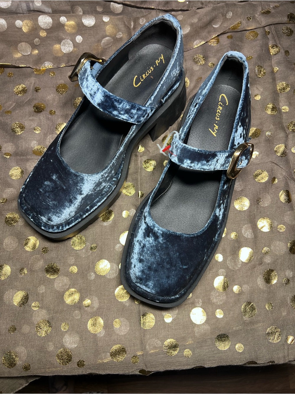 Circus NY Sam Edelman made for Free People Velvet Mary Jane Platform Heels - Picture 2 of 4